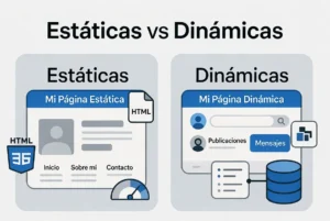 Diferencias entre páginas web estáticas y dinámicas