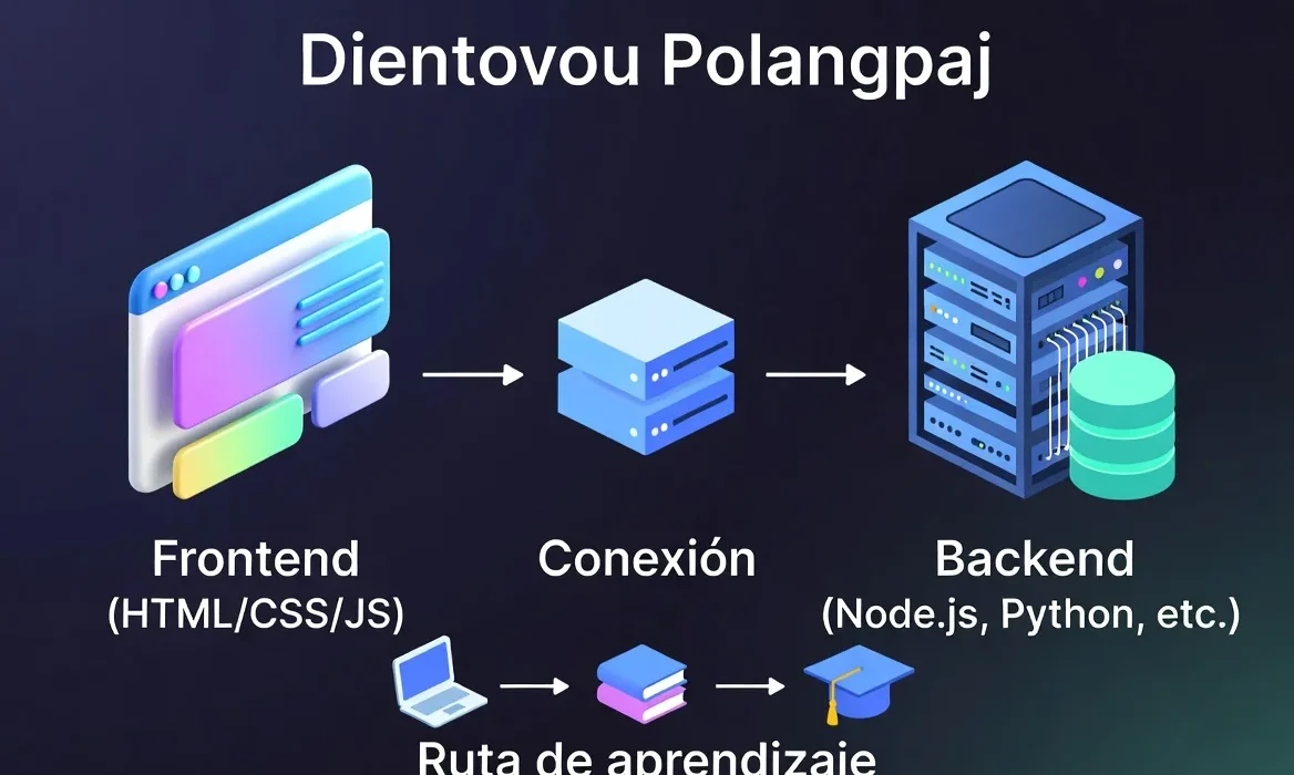 Cómo se crea una página web: frontend, backend y rutas de aprendizaje