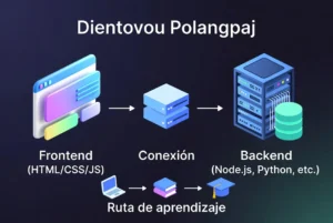 Cómo se crea una página web: frontend, backend y rutas de aprendizaje