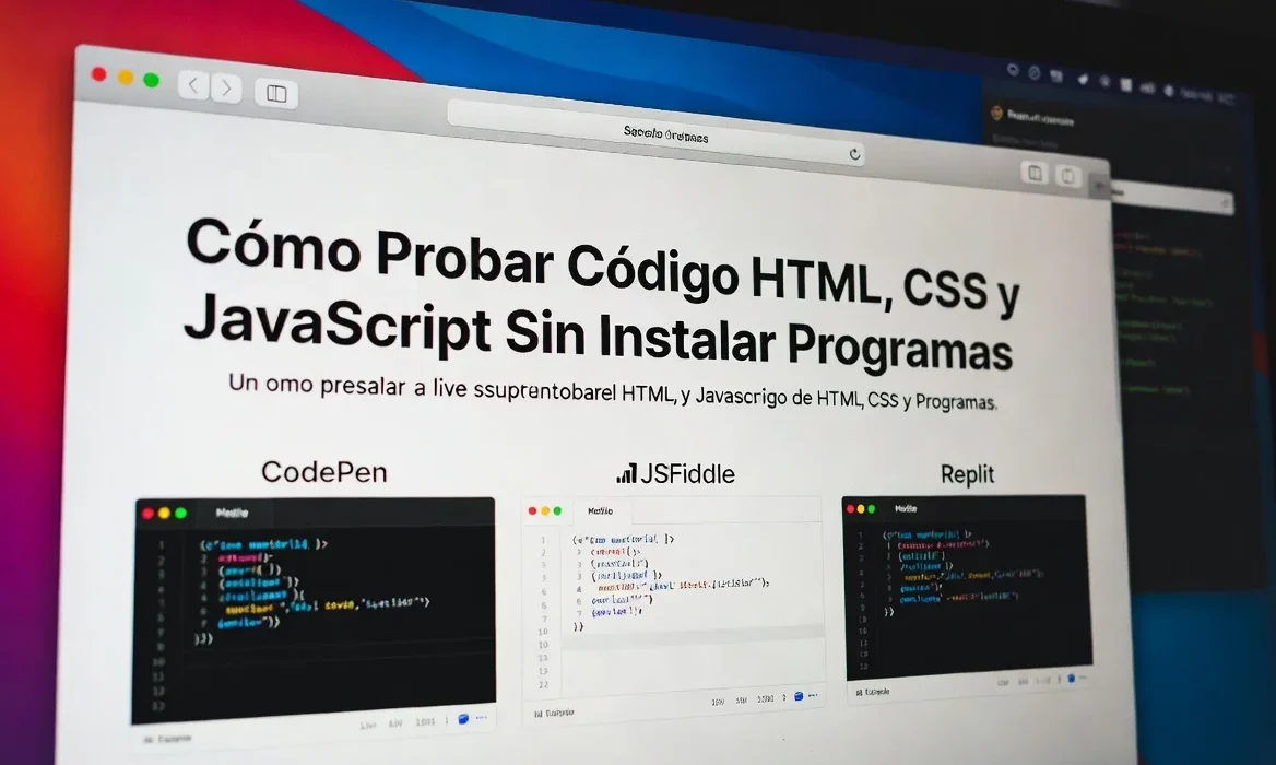 Cómo probar código HTML, CSS y JavaScript sin instalar programas