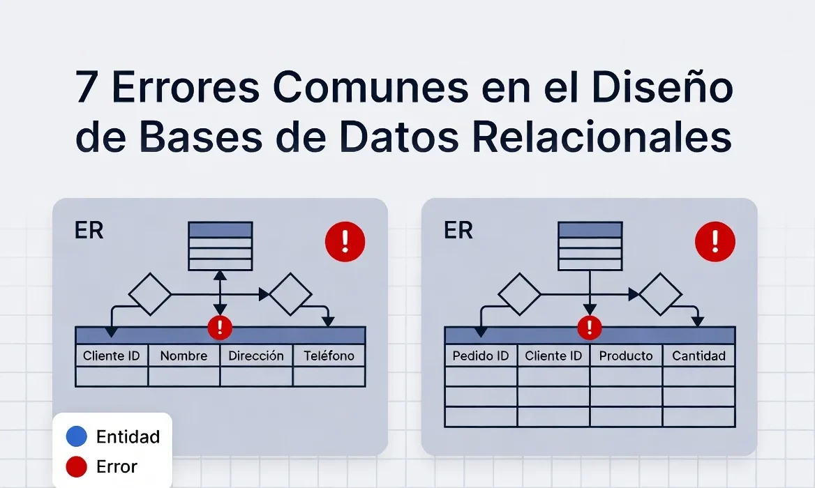 7 errores comunes en el diseño de bases de datos relacionales