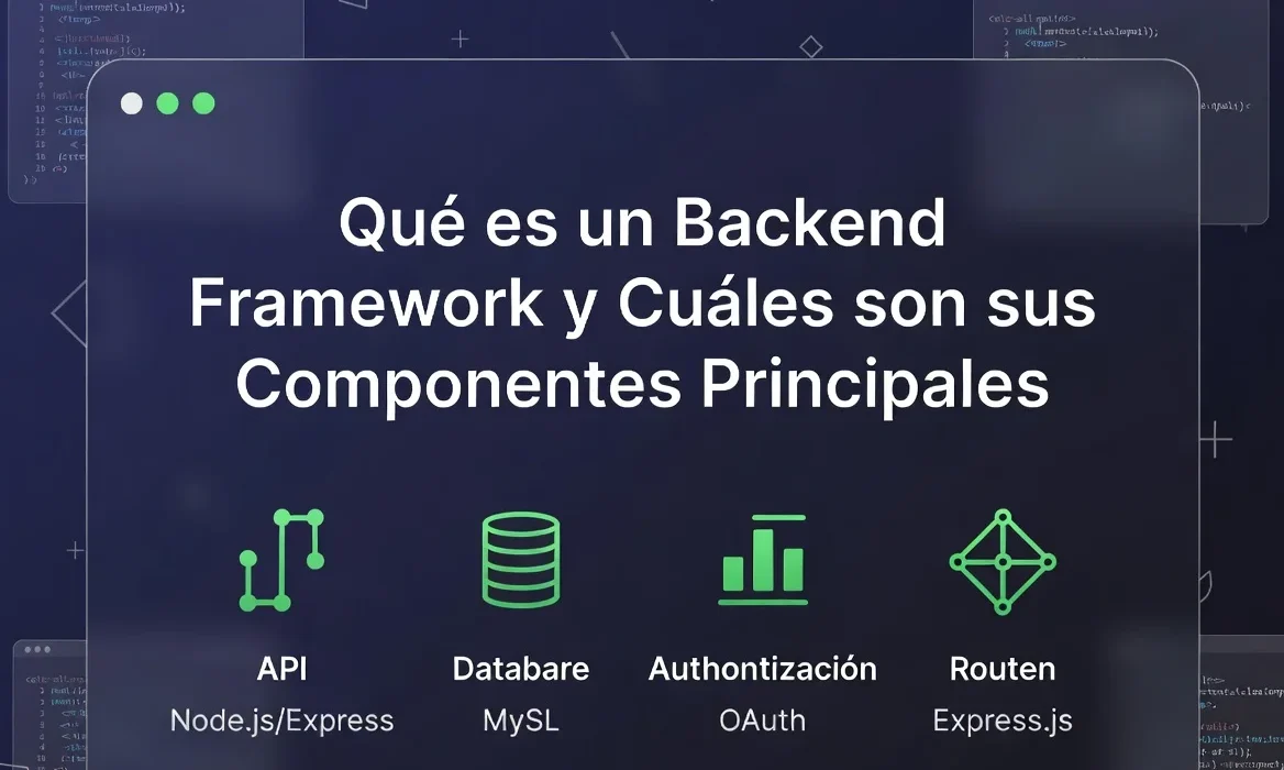Qué es un backend framework y cuáles son sus componentes principales